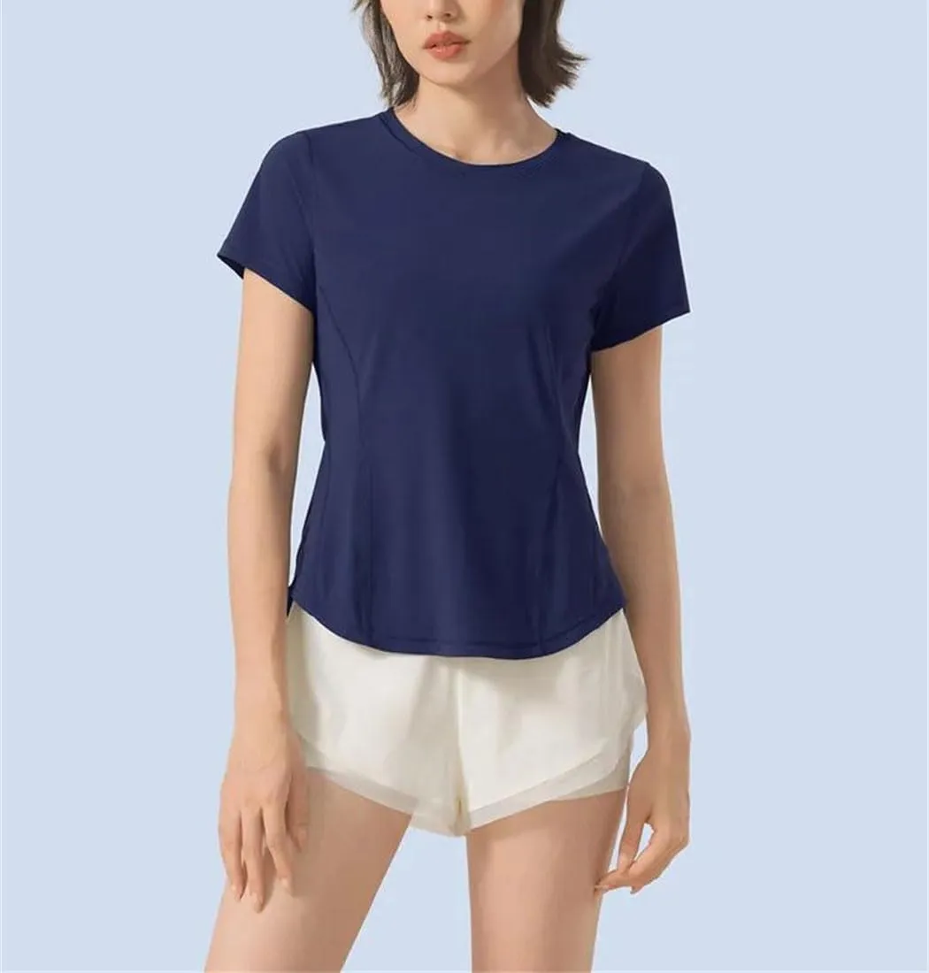 Women's Summer Quick-Dry Sport T-Shirt Short Sleeve Crewneck Slim Fit Shirts Soft Comfortable Cute Tops