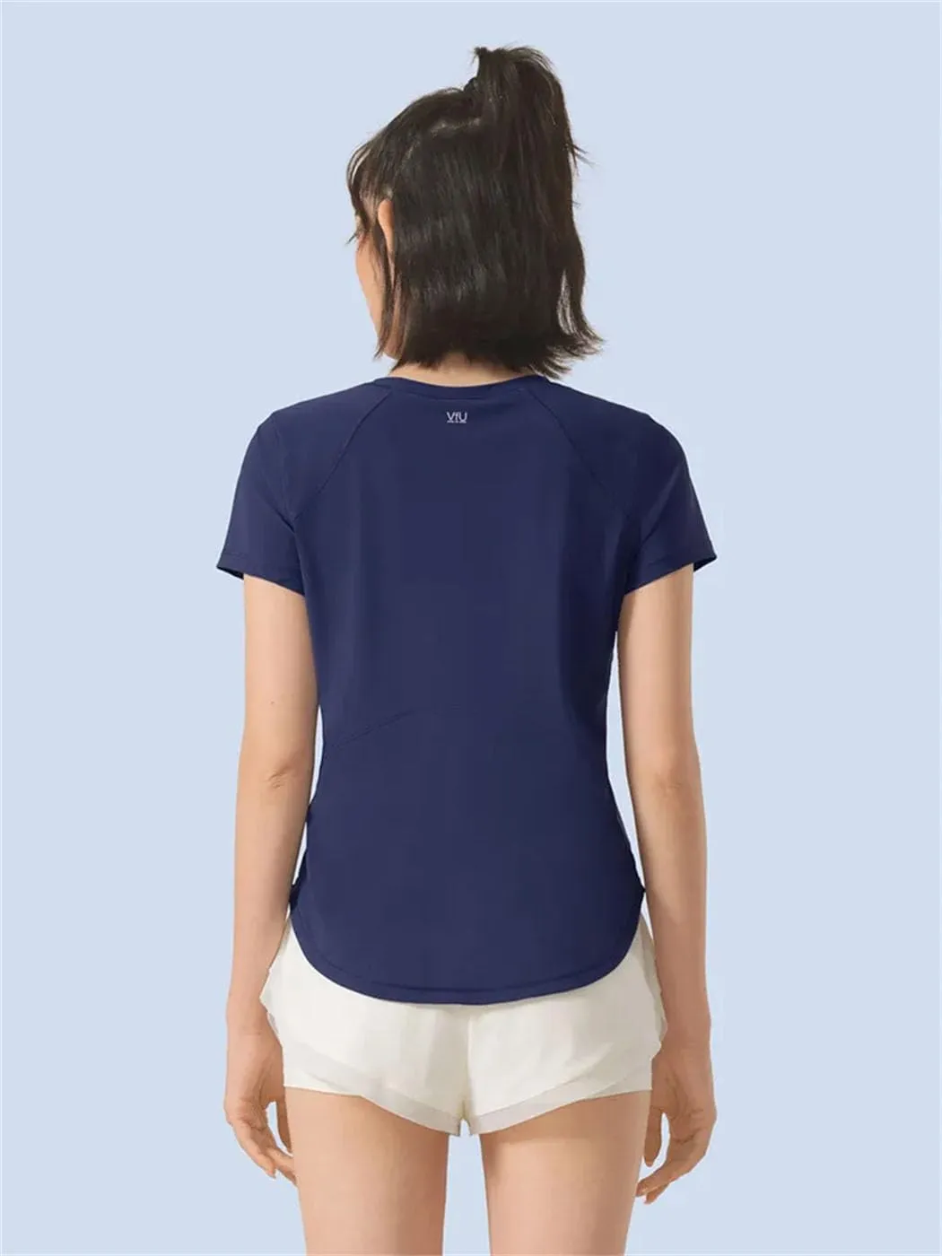 Women's Summer Quick-Dry Sport T-Shirt Short Sleeve Crewneck Slim Fit Shirts Soft Comfortable Cute Tops