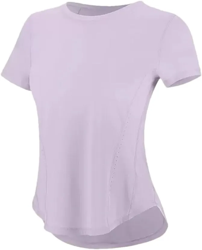 Women's Summer Quick-Dry Sport T-Shirt Short Sleeve Crewneck Slim Fit Shirts Soft Comfortable Cute Tops
