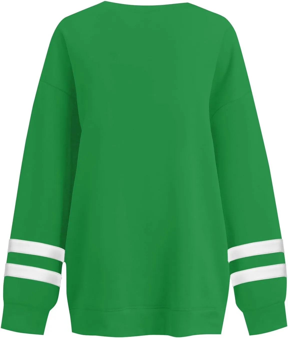 Women's Sweatshirts Loose Casual Trendy Long Sleeve Striped Printed Crew Neck Oversized Sports Sweatshirt Plus Size, S-5XL