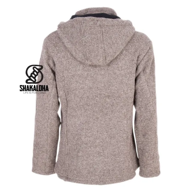 Woollen Cardigan with a Detachable Hood