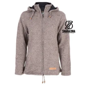 Woollen Cardigan with a Detachable Hood