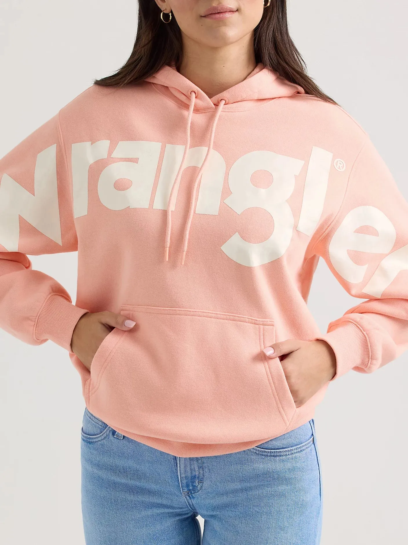 Wrangler Pink Bubble Bold Logo Hoodie