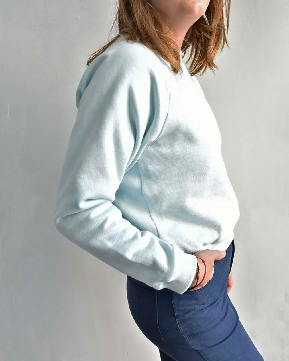 Zago Round Neck Sweater Light Blue
