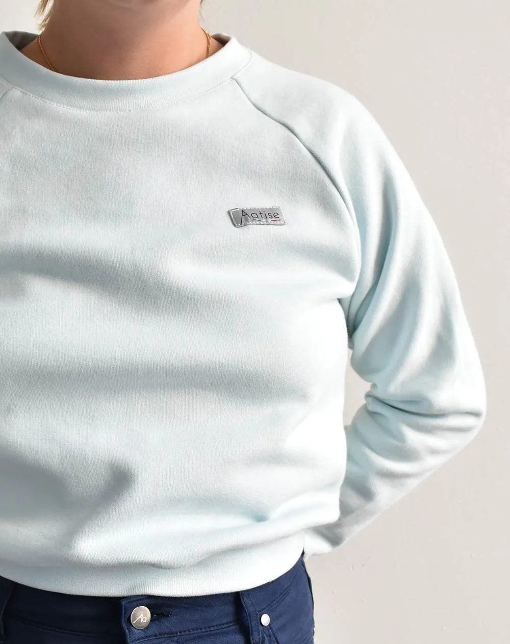 Zago Round Neck Sweater Light Blue